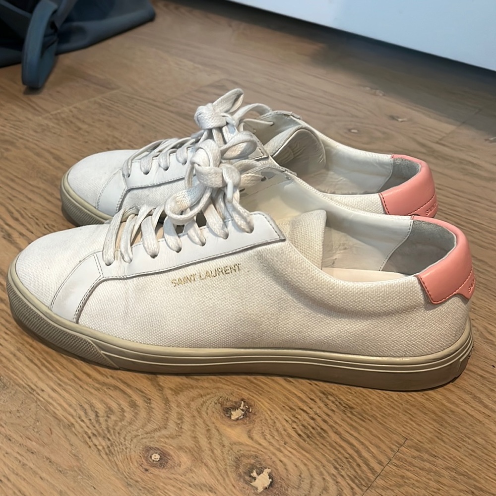 Saint Laurent Andy Sneakers Canvas Pink - Picture 3 of 7